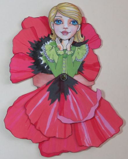 POPPY PENELOPE Blooming Flower Pot Paper Doll Kit - Digital Download