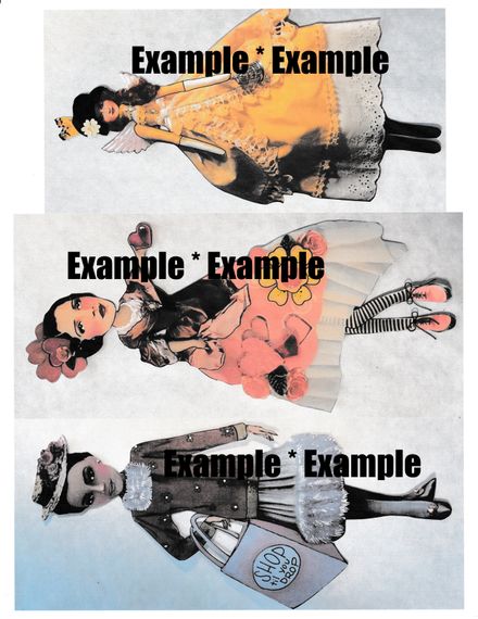 Paper Dolls Collage Sheet SET 2 - For your journal fun! Digital Download file
