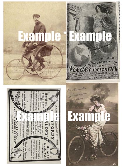 Victorian Bicycles Digital Images 21 Pages - Instant Download File