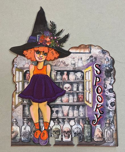 Display Card - Julie Nutting LITTLE GIRL Halloween Witch