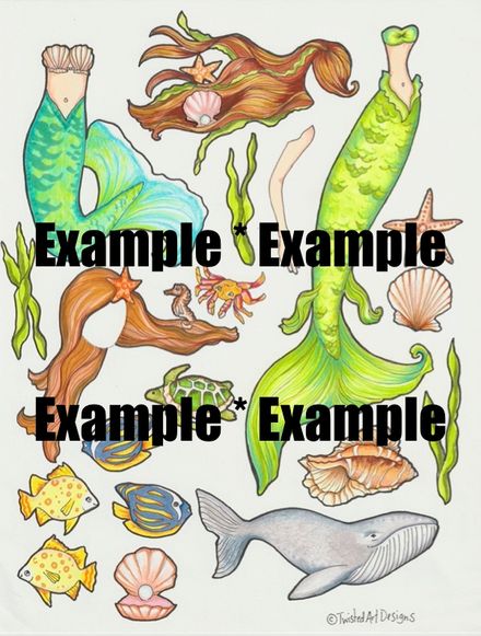 DressUp Sheet for Julie Nutting Paper Dolls MERMAID