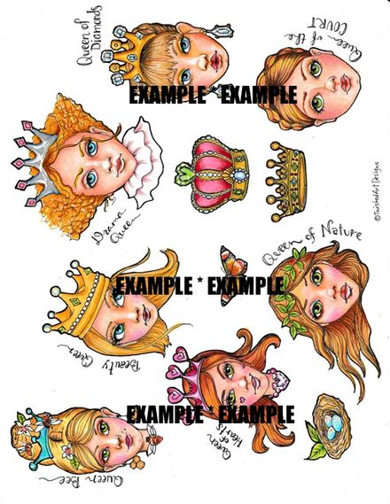 FaceUps Collage Sheet SET #9  - Digital Download