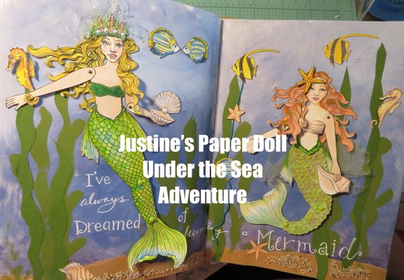 Justine&#x27;s Paper Doll Adevetnure MERMAID DRESS UP SET - Digital Download
