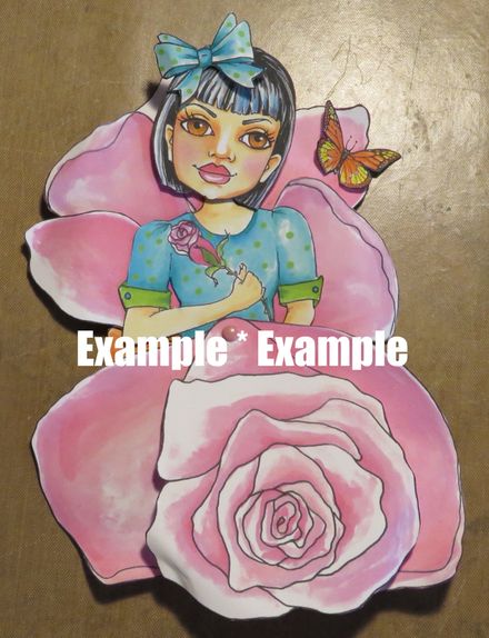 ROSEY ROSALIND Blooming Flower Pot Paper Doll Kit - Digital Download