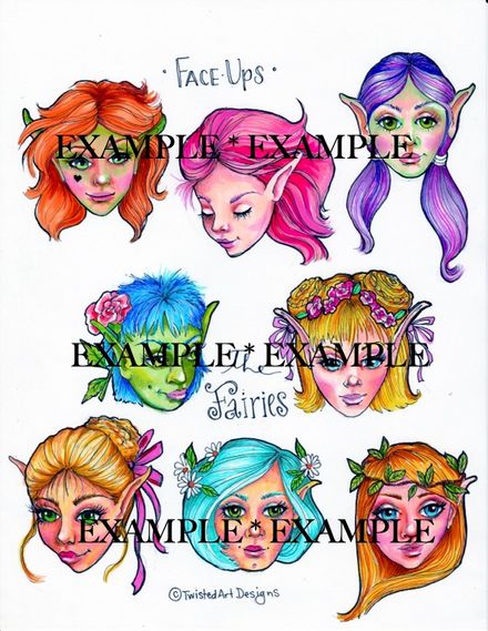 FaceUps Collage Sheet SET #11 - Digital Download