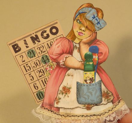 Handmade Paper Doll - BINGO BETSY