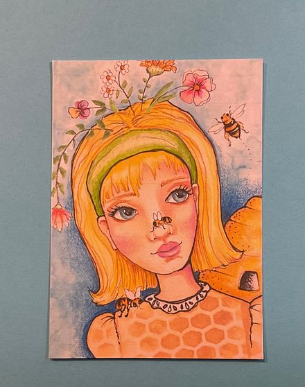 ACEO (Original) HONEY GIRL