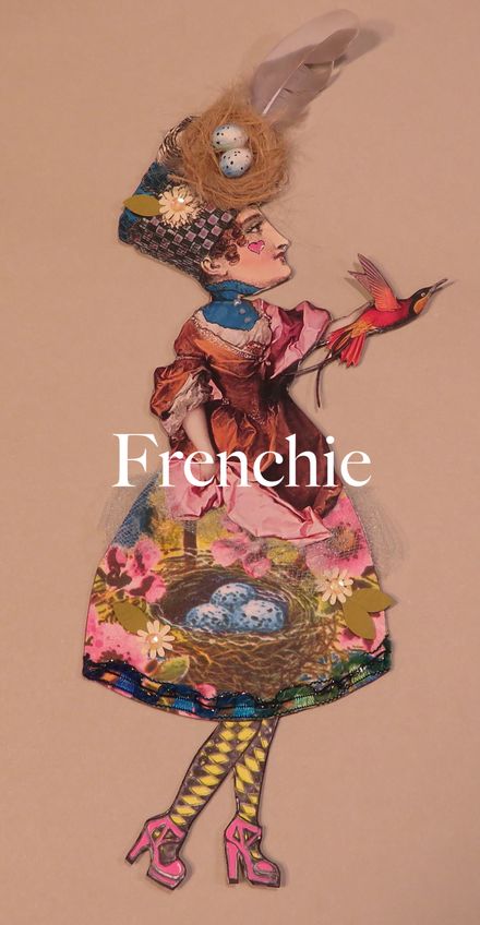 Handmade Paper Doll - FRENCHIE