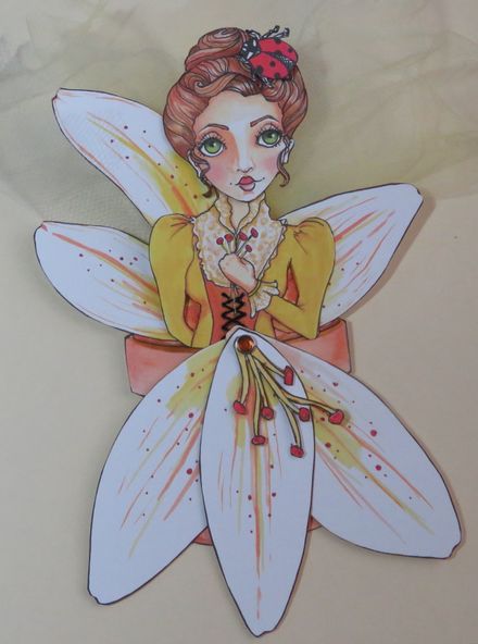 LILY LOVELACE Blooming Flower Pot Paper Doll Kit - Digital Download
