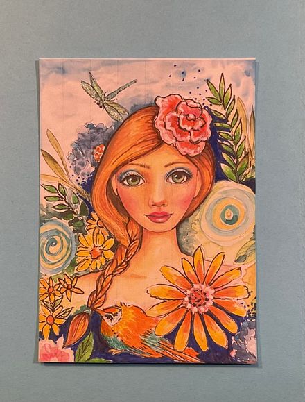 ACEO (Original) BIRDS OF A FEATHER