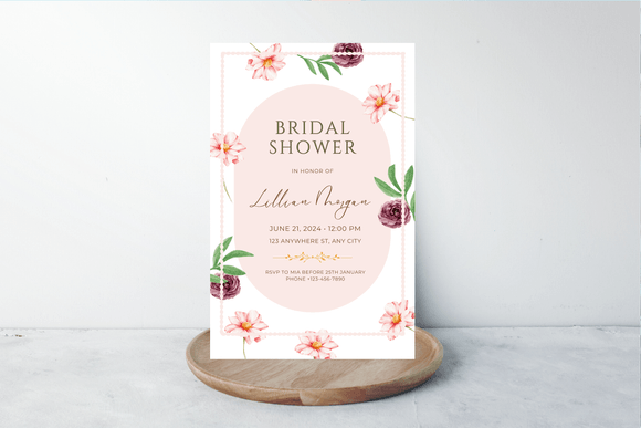 Simplistic and Charming Bridal Shower Invitation