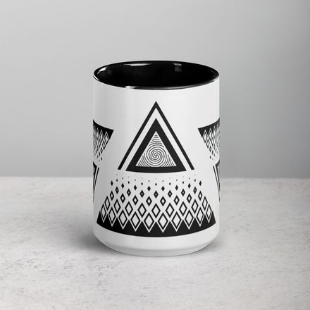 White Ceramic Mug with Color Inside