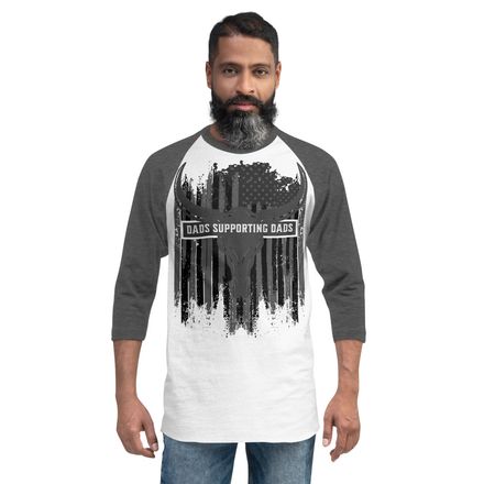 Dads Supporting Dads 3/4 Sleeve Raglan Shirt