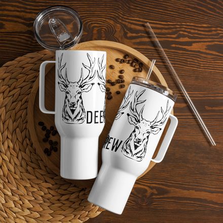 Deer Crew Travel Mug with a Handle