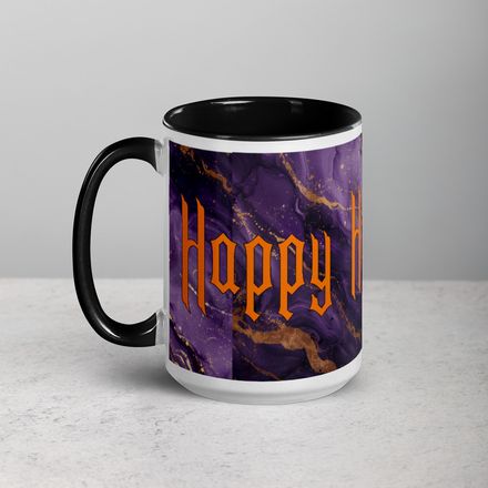 White Ceramic Mug with Color Inside