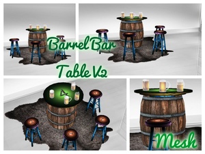 Barrel Bar Table v2 w/Poses