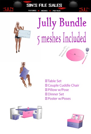 July Bundle w/Resale Rights *5 Meshes *Limited*