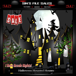 Haunted Halloween House Set * Mesh