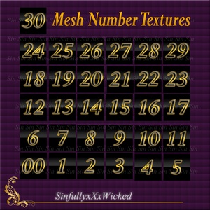 Mesh Numbered Textures (00-30)