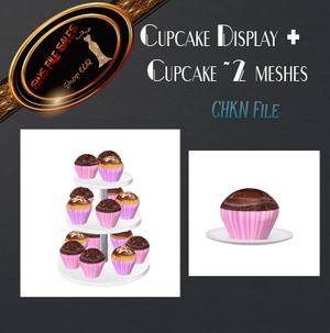 •Cupcake Set• 2 Meshes CHKN Files