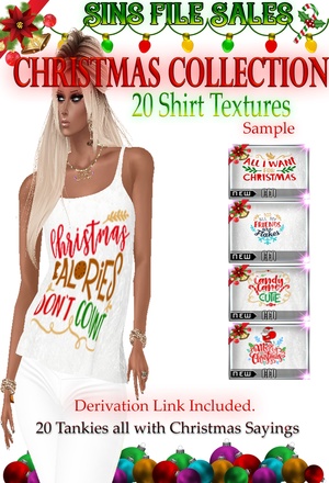 Christmas Themed Saying Womans Tank- 20 Shirts