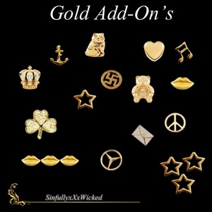 Gold Tone Charm Add-On&#x27;s (15 png files)