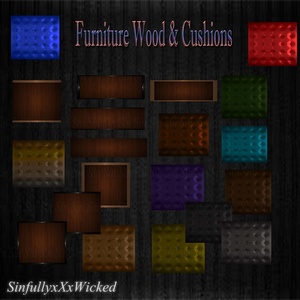 Furniture Wood &amp; Cushions (20 files)