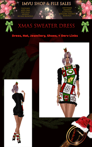 Christmas Sweater Dress Bundle- Derv Links Included