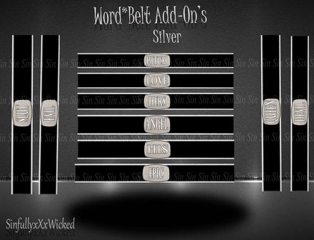 Word*Belt Add-On&#x27;s *Silver*