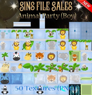 Animal Party-Boy (50 PNG Textures)