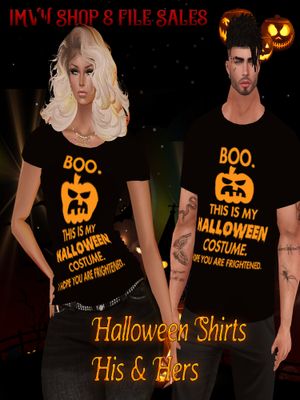 🎃 Halloween His/Hers BOO Shirts 🎃 Derv Link Included