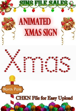 Animated Xmas Sign CHKN