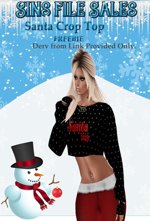 Freebie:Santa Crop Top