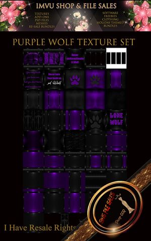 Purple Wolf Texture Pack- 44 Files