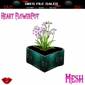 Heart Flowerpot *Mesh* W/Resale Rights