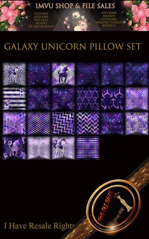 Galaxy Unicorn Pillow Set