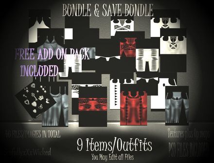 Clothing Bundle + PSD FIles ( 46 files/images in Total) FREE CHARM Pack