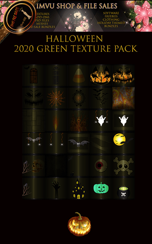 🎃Halloween 2020 Green Texture Pack- 30 files