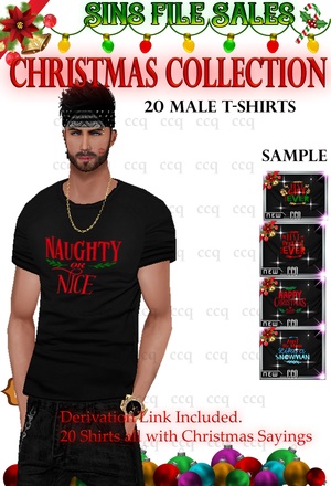 Christmas Themed Saying Mens T-Shirts- 20 Shirts