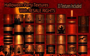 Halloween Party Textures Resale Included!Limited!