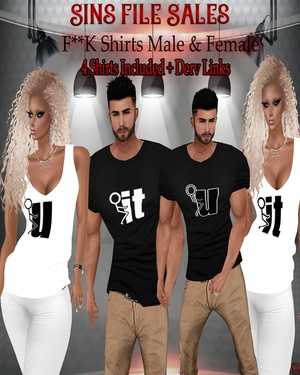 •F**K Shirt Set• Male &amp; Female