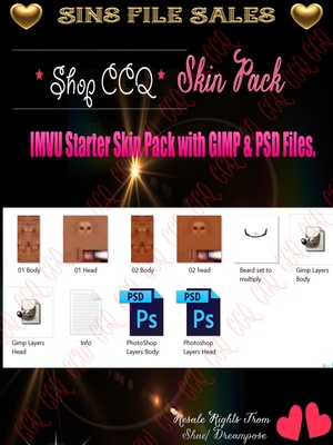 IMVU Skins with GIMP &amp; PSD Files