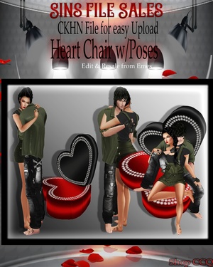 ♥ Heart Chair w/Couple Poses Mesh *CHKN File