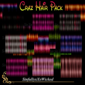 Craz Hair Pack ( 15 Textures)