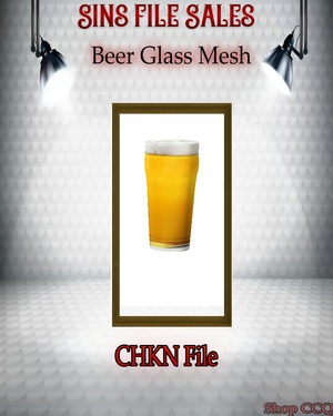 •Beer Glass w/Beer Mesh•