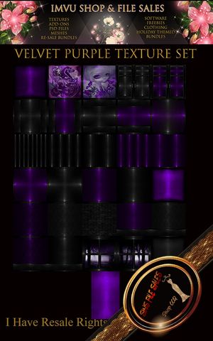 Purple Velvet Texture Pack- 31 Files