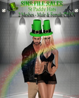 🍀 St Paddy Hats (2 Meshes Male &amp; Female)