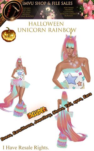 🎃Rainbow Unicorn Full Outfit🎃