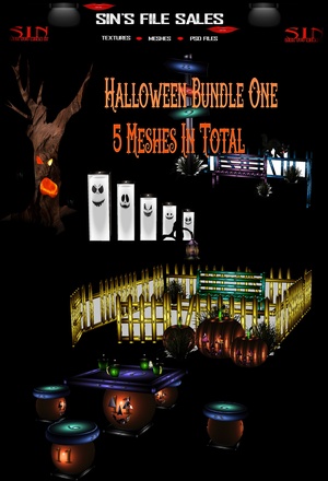 Halloween Bundle #1 * 5 Meshes Included