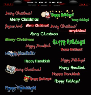 Christmas Transparent Logos * 26 Png + 1